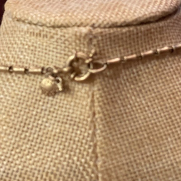 VTG J. Crew Long Bead Necklace Gold Tone Yellow Beads # 239 - Picture 4 of 8